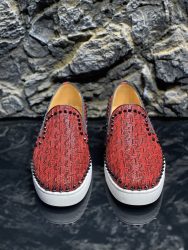First Copy Christian Louboutin Shoes Red Cowhide Luxury Replica 2