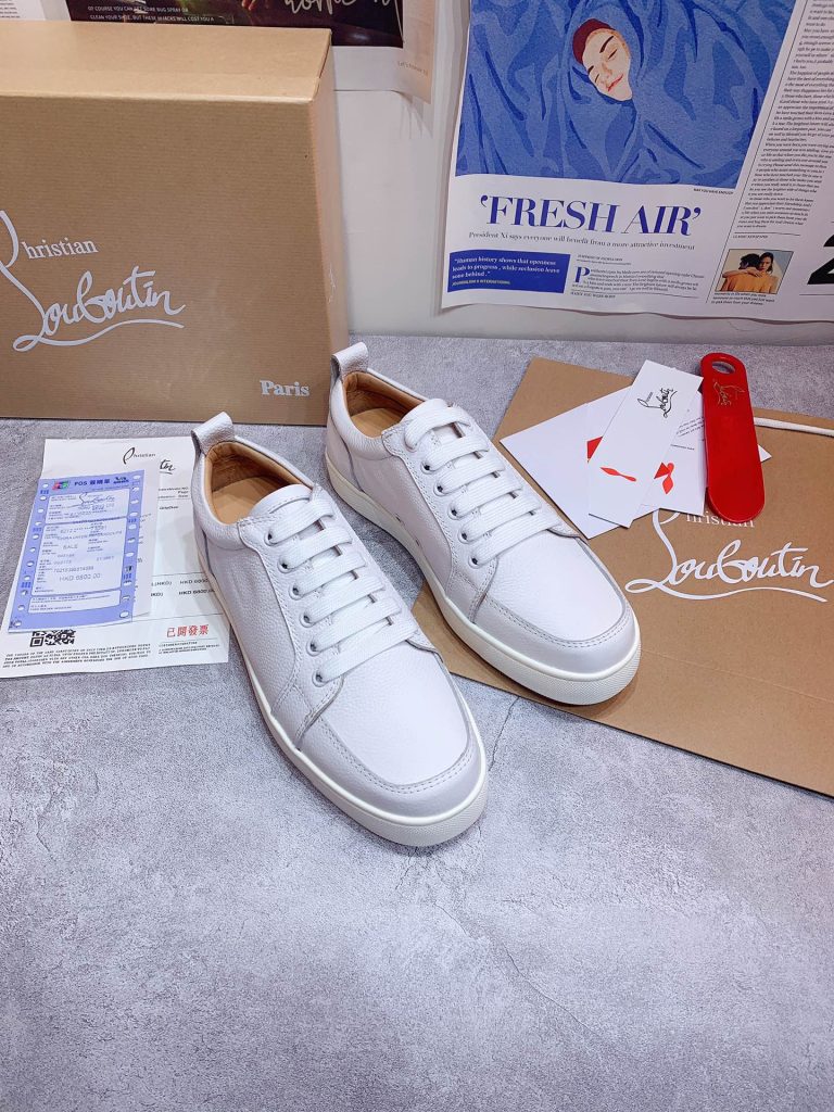 Première copie Christian Louboutin Shoes Red Cowhide Replica Designer 4