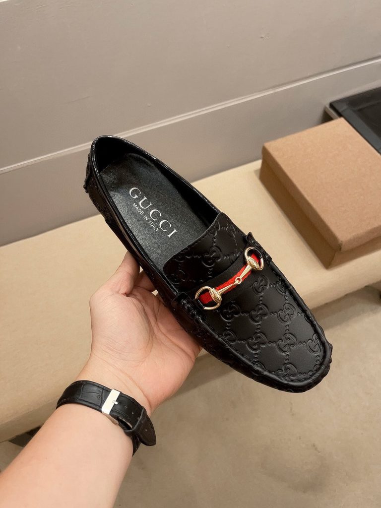 Gucci zapatos de piel de vaca clásico Aaa mejores zapatos falsos