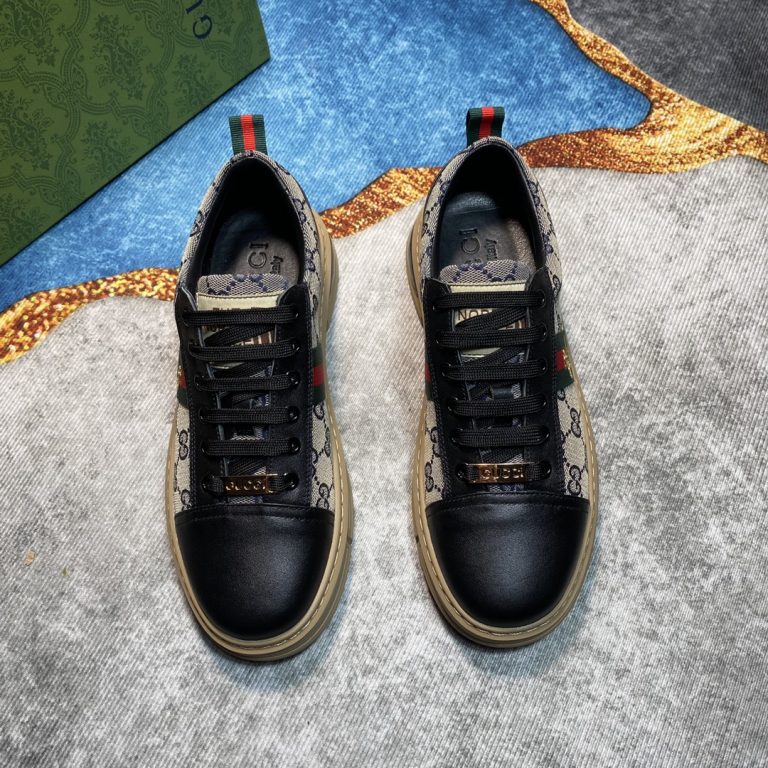 Gucci zapatos de cuero de vaca clásico de lujo mejor réplica de zapatos