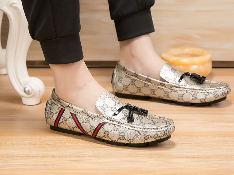 Gucci zapatos de piel de vaca elegante primera copia Replica zapatos de diseño