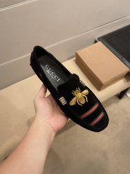 Gucci Schuhe Leder Elegant Fake Fake Turnschuhe Billig