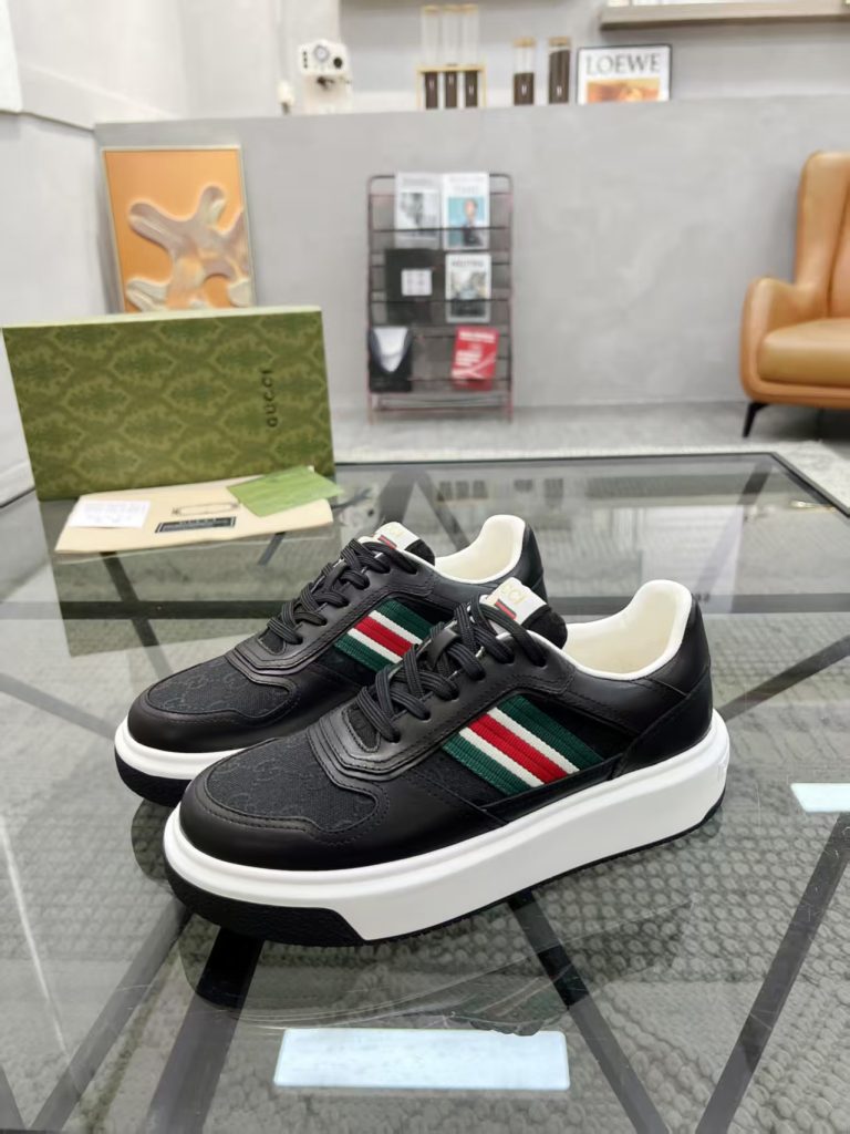 Gucci Zapatos de piel de oveja de moda Super Clon Fake Off White Shoes