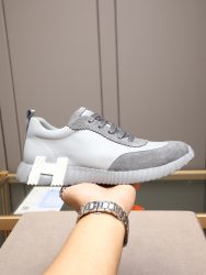 Hermes Shoes Cowhide Casual 1:1 Fake Sneakers Cheap