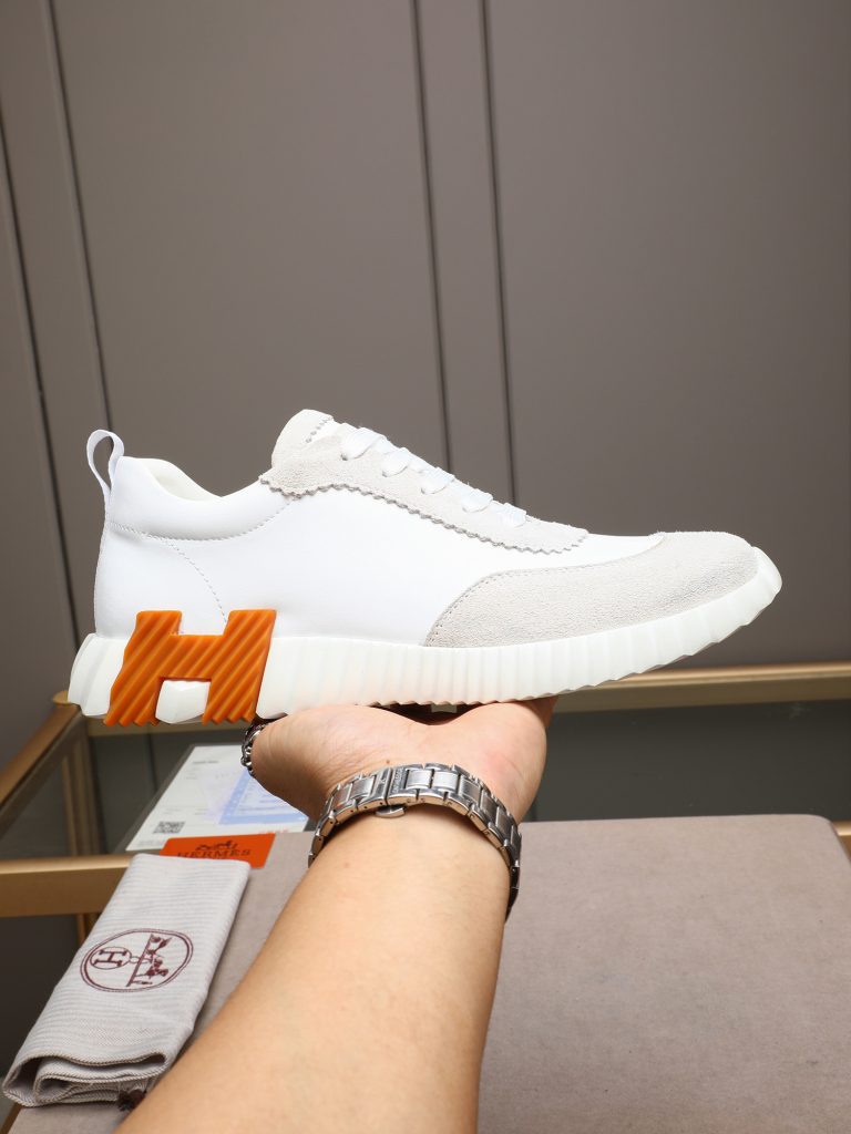 Hermes Shoes Cowhide Casual Fake Fake Red Bottom Shoes