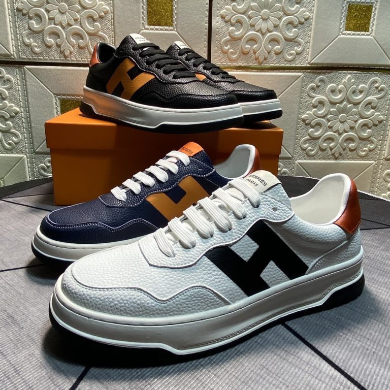 Hermes Shoes Cowhide Casual Look Alike Fake Valentino Shoes