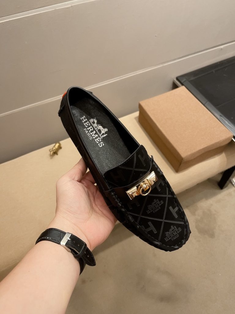 Hermes Shoes Cowhide Elegant Designer Fake Shoes Online