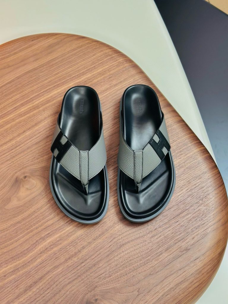 Hermes zapatos de cuero de vaca Elegante Look Alike Mejor Replica Zapatos