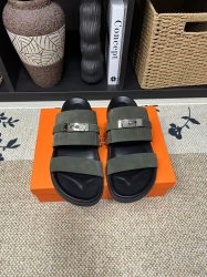 Hermes Shoes Cowhide Green Casual Designer Fake Trainers