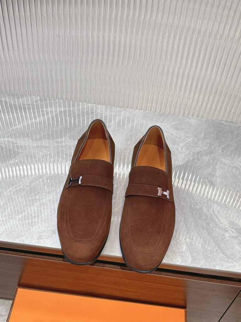 Hermes Shoes Leather Brown Modern High Quality Best Replica Shoe Sites