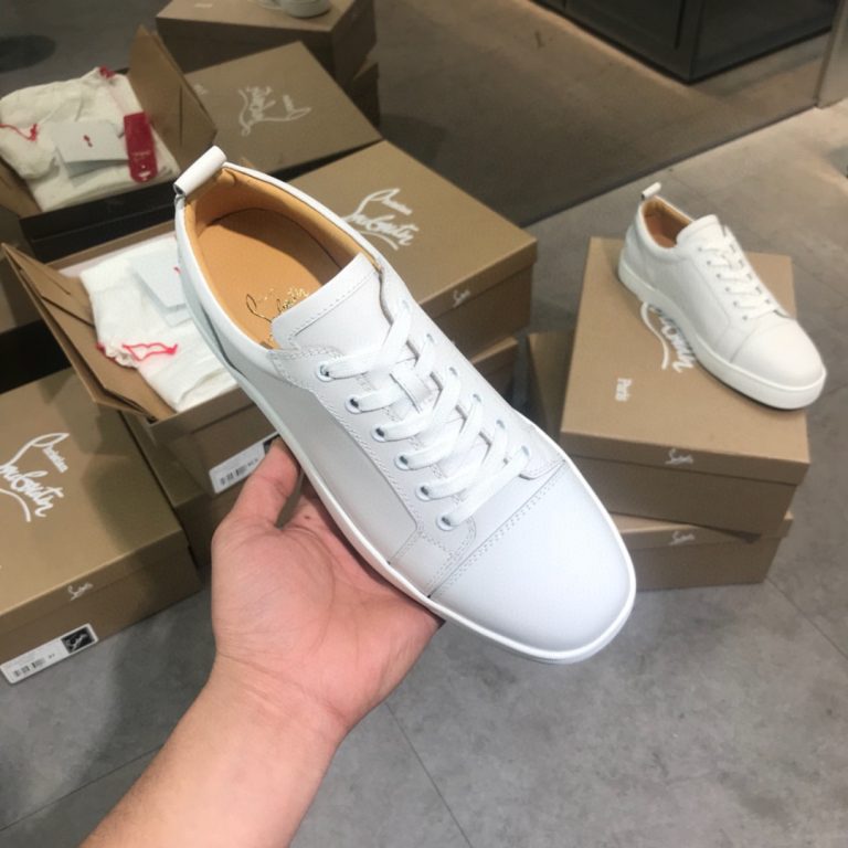 Chaussures Christian Louboutin de haute qualité en cuir de vachette rouge Première copie Réplique 5