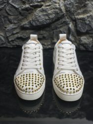 Hohe Qualität Christian Louboutin Schuhe rot Rindsleder Replik Designer 5