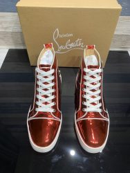 Chaussures Christian Louboutin de haute qualité en cuir de vachette rouge Réplique Designer 8
