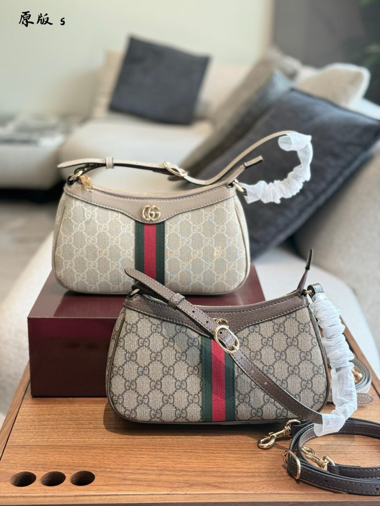 Alta calidad Gucci Bolsa de cuero verde de diseño retro clásico