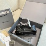 Hochwertige Balenciaga Tasche Schwarz Leder Casual Mode Luxus