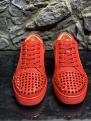 Chaussures Christian Louboutin à l'identique en cuir de vachette rouge Première copie Réplique 4