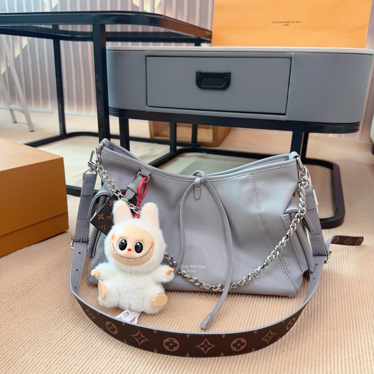 Look Alike Lv Tasche Schwarzes Rindsleder Klassische Mode Fake