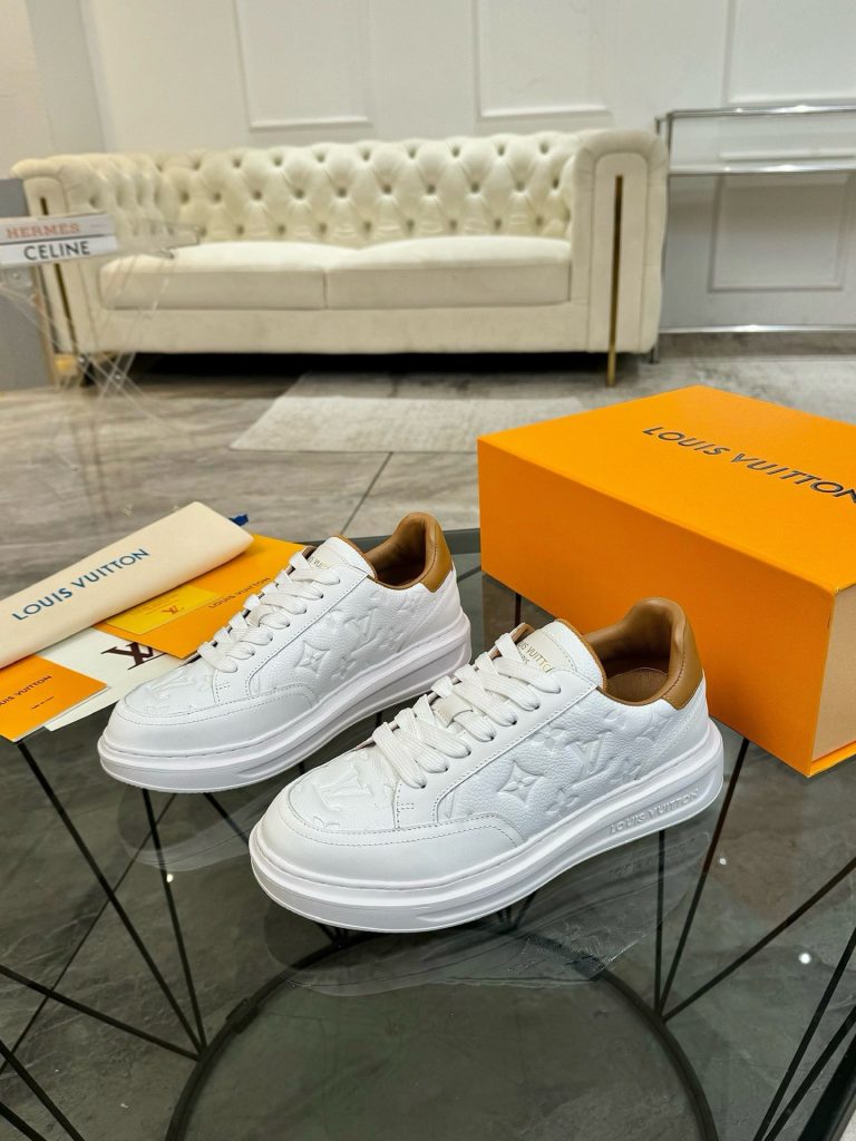 Louis Vuitton zapatos de cuero de vaca de la calle de alta calidad zapatos falsos Shop