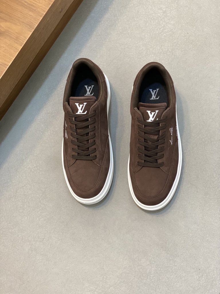 Louis Vuitton zapatos de cuero clásico de alta calidad zapatillas falsas
