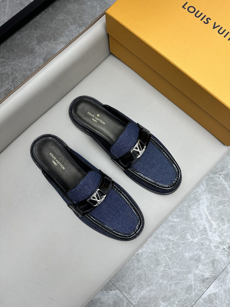 Louis Vuitton zapatos de cuero de alta calidad zapatillas falsas baratos
