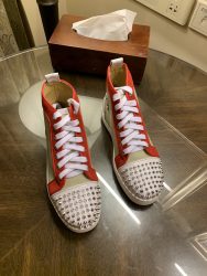 Luxury Christian Louboutin Shoes Red Cowhide Fake Replica 8