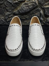 Lujo Christian Louboutin Zapatos de cuero de vaca rojo Replica Diseñador 2