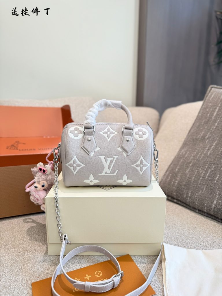 Luxus Lv Tasche Grau Klassisch Damen Designer
