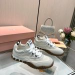 Miu Miu Shoes Canvas Retro First Copy Fake Off White Shoes