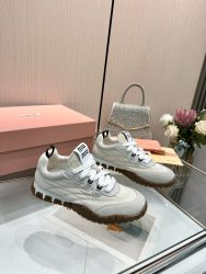 Miu Miu Shoes Canvas Retro First Copy Fake Off White Shoes