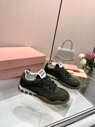 Miu Miu Shoes Canvas Retro High Quality Fake Valentino Shoes