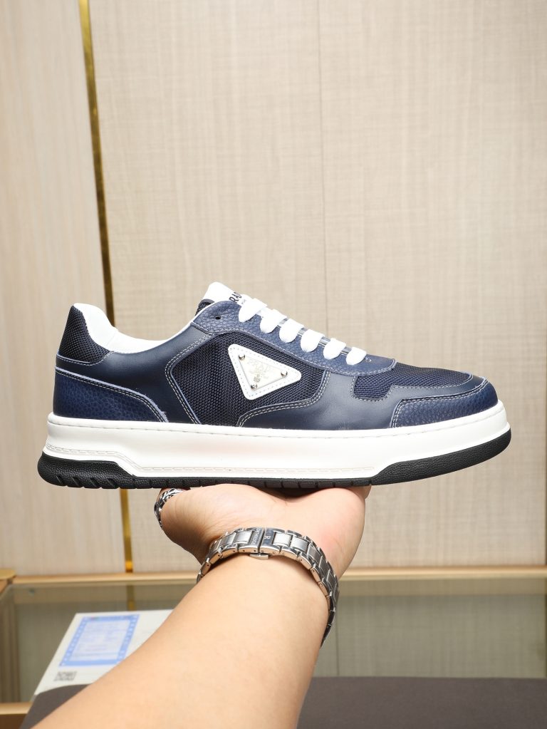 Prada Shoes Calfskin Casual Super Clone Fake Valentino Shoes