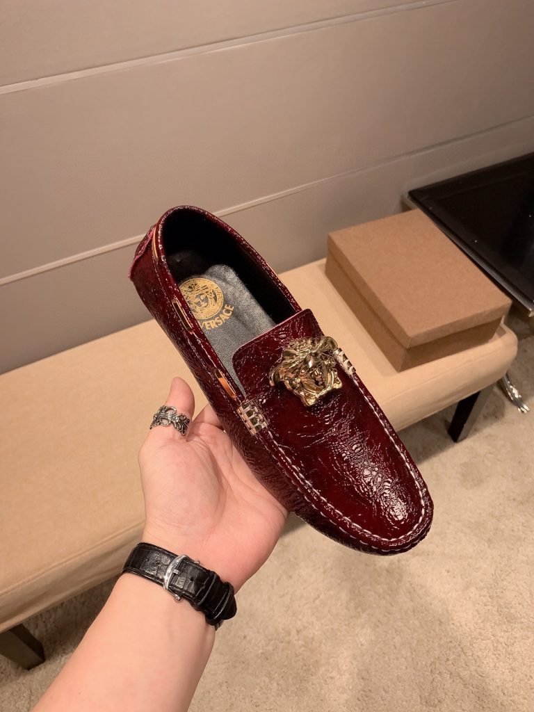 Prada Shoes Cowhide Red Fashion Dupe Valentino Knock Off Shoes