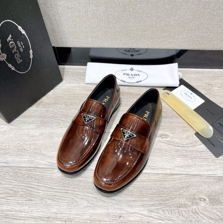 Prada Shoes Leather Casual Look Alike Fake Red Bottom Shoes