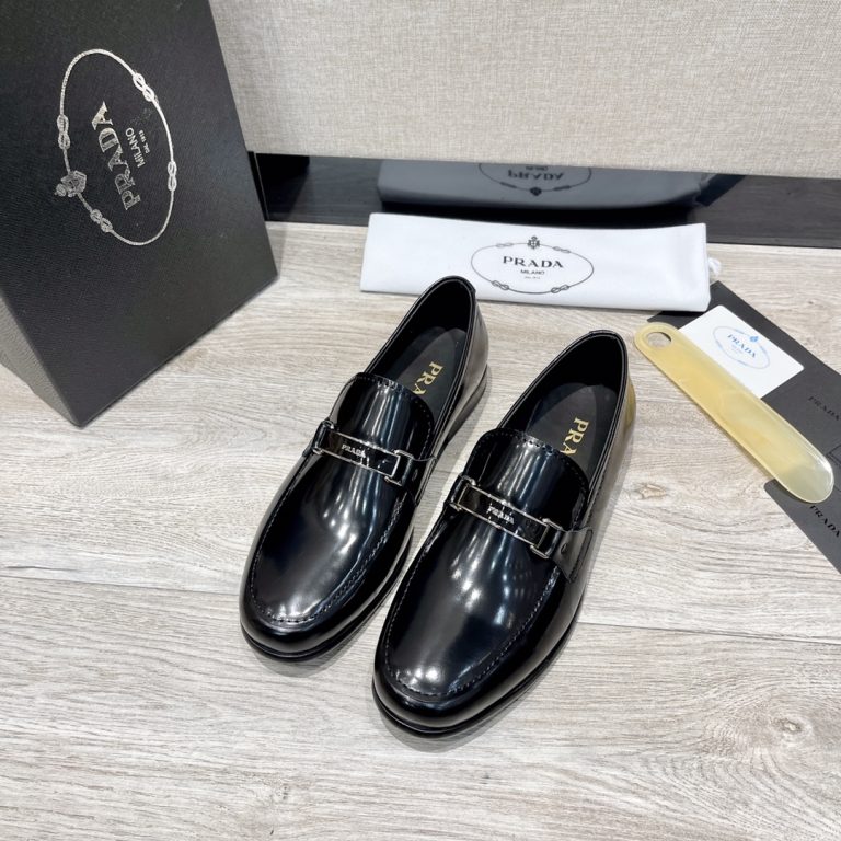 Prada Shoes Leather Casual Replica Fake Red Bottom Shoes