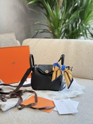 Replica Hermes Bag Black Cowhide Luxury Designer