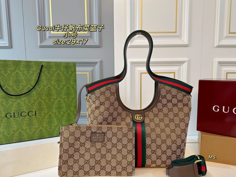 Super Clon Gucci Bolsa Lienzo Elegante Tote Lujo