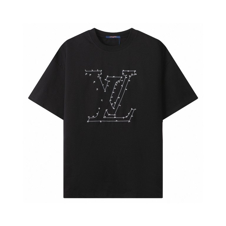 Super Clone Lv Clothes Black Fake Replica Designer