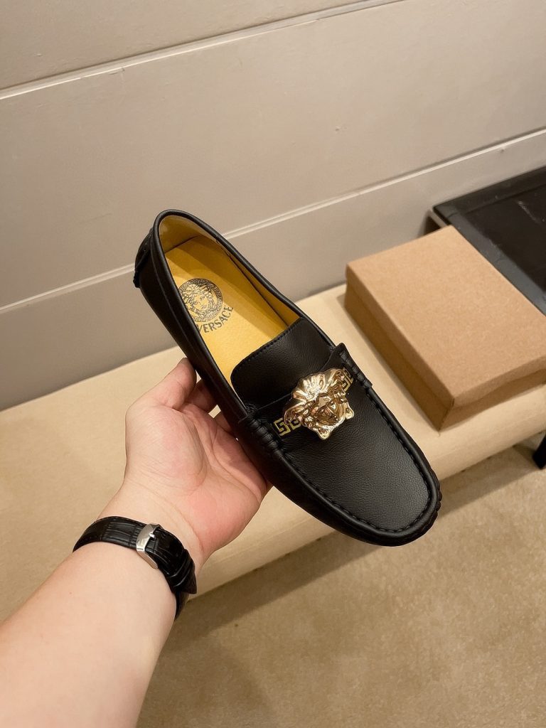 Versace Shoes Cowhide Casual Fake Best Replica Shoes