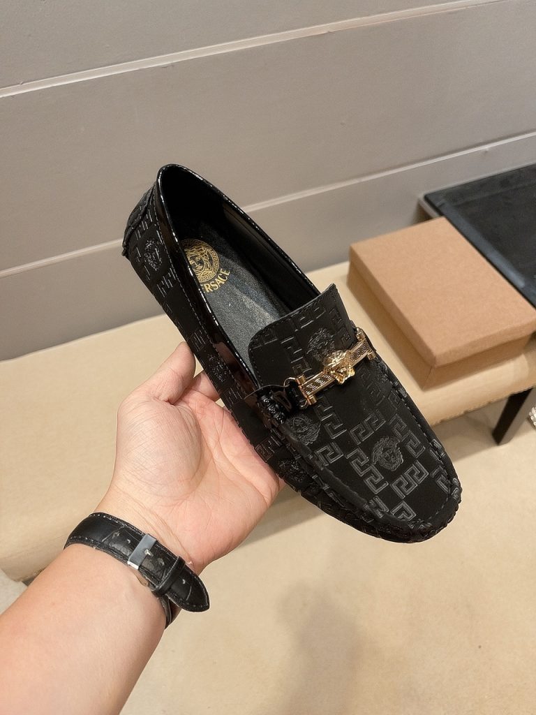 Versace Shoes Cowhide Classic Dupe Fake Red Bottom Shoes