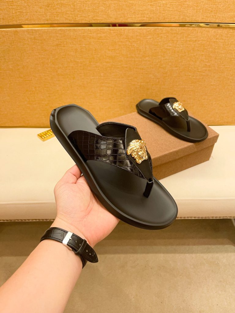 Versace Schuhe Rindsleder Classic Fake Replik Designer Schuhe Billig