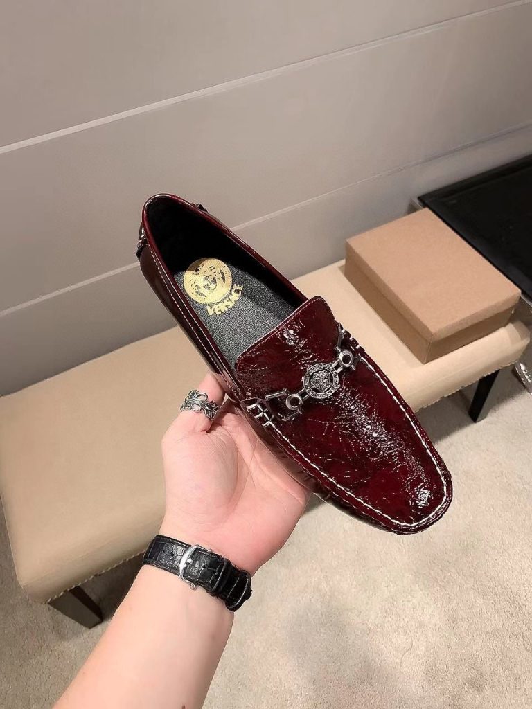 Versace Shoes Cowhide Dupe Fake Shoes Cheap