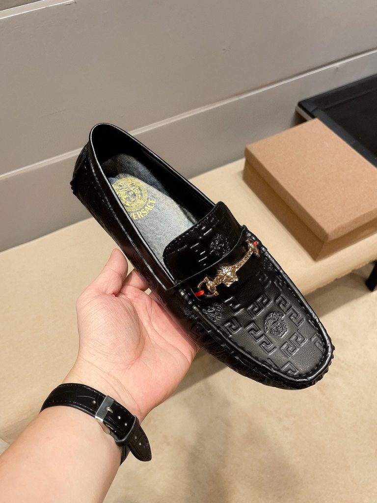 Versace Shoes Cowhide Elegant 1:1 Fake Designer Shoes