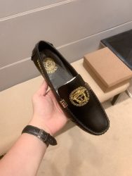 Versace Shoes Cowhide Elegant Dupe Best Replica Shoe Sites