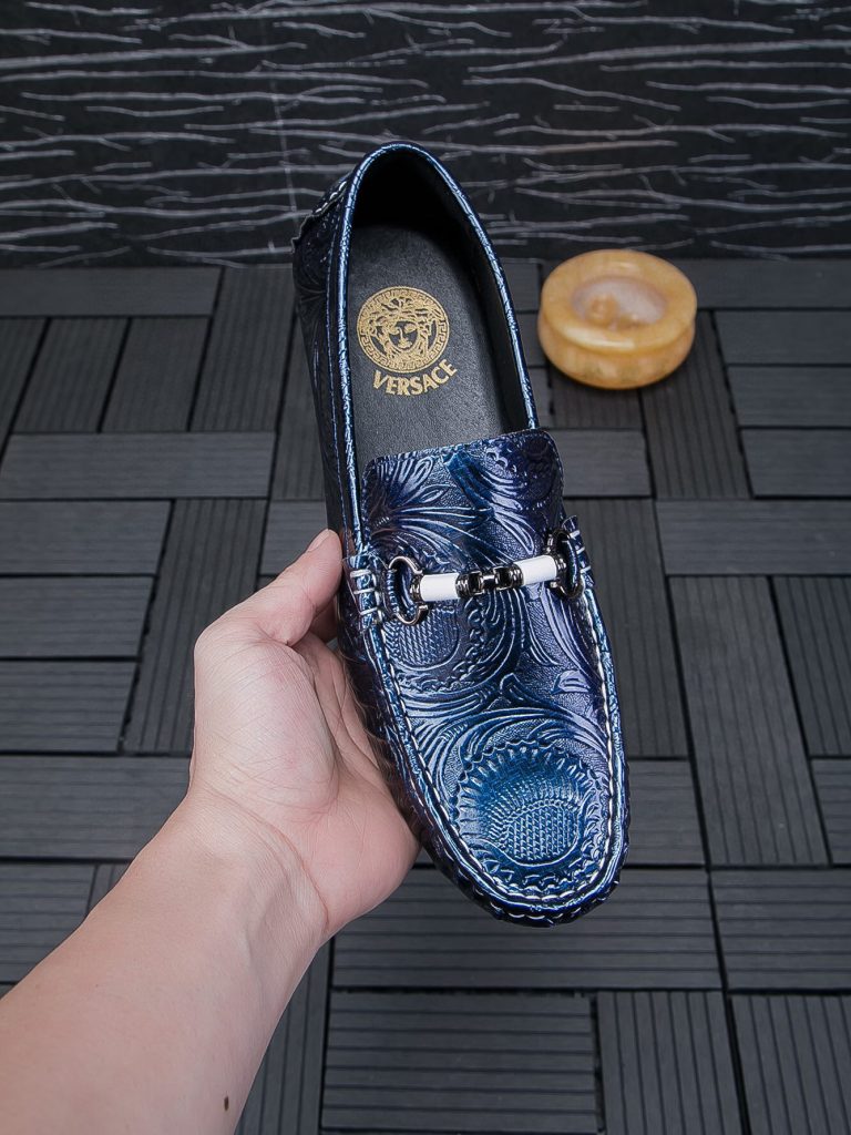 Versace zapatos de piel de vaca elegante Dupe Mejor réplica de zapatos