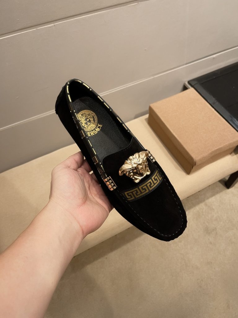 Versace Shoes Cowhide Elegant First Copy Fake Shoes Cheap