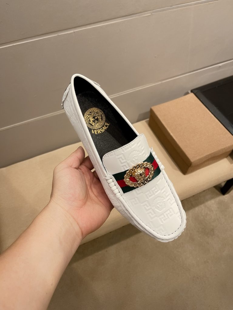 Versace Shoes Cowhide Elegant Look Alike Fake Shoe Website