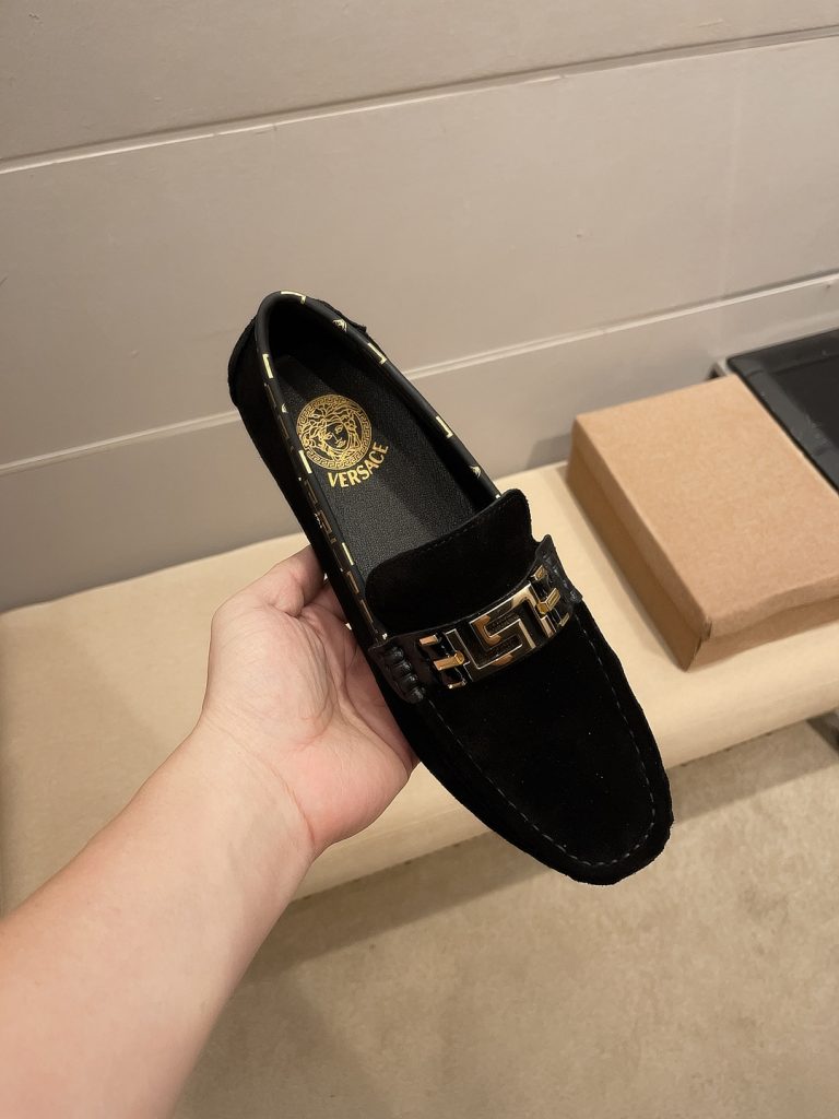Versace Shoes Cowhide Fashion Dupe Fake Shoes For Sale
