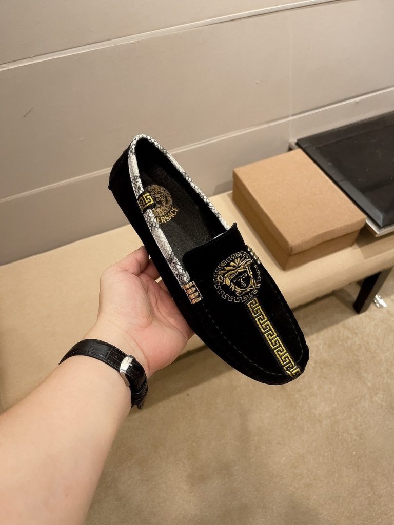 Versace Shoes Cowhide High Quality Replica Shoes