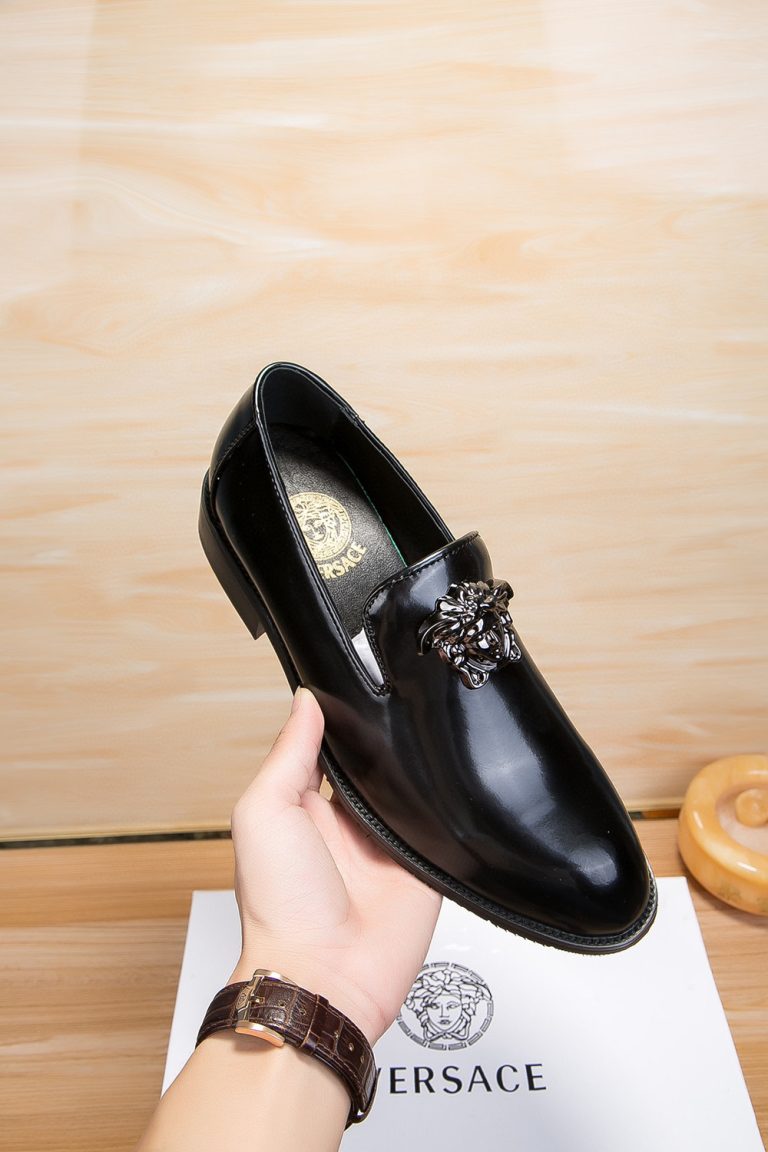 Versace Zapatos De Cuero Casual Réplica Zapatos Falsos Tienda