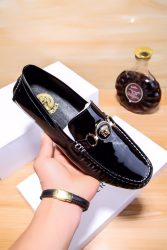 Versace Shoes Leather Designer Replica Shoes Online